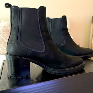 Thursday Boot Co. Knockout Black Matte Chucky Heel Chelsea Boot.  Size 9